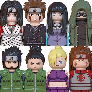 Conjunto com 16 Personagens Naruto Vila da Folha
