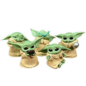 Kit 5 mini Figures Baby Yoda Star Wars