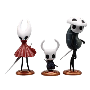 Pack 3 Figures Hollow Knight - O Cavaleiro, Hornet e Quirrel