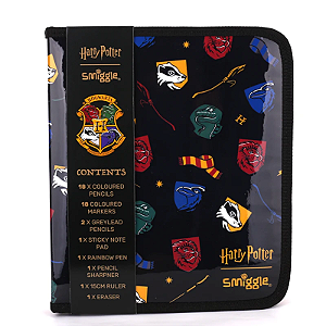 Estojo escolar Harry Potter com 43 peças - Original Smiggle