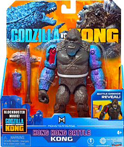 Boneco King Kong Hong Kong Battle - Godzilla Vs Kong Playmates