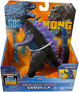 Boneco Godzilla Hong Kong Battle - Godzilla Vs Kong Playmates
