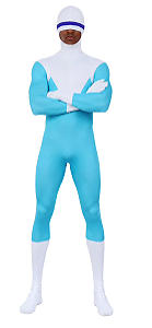 Fantasia Gelado (Frozone) - Os Incríveis, Macacão Adulto e Infantil