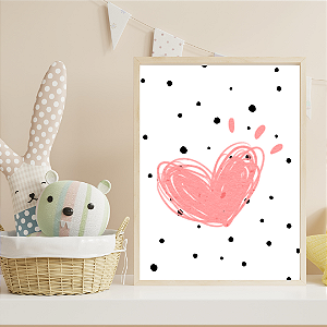 Quadro Coração e Poá
