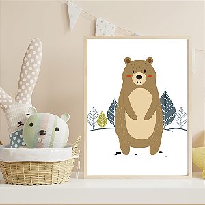 Quadro Urso na Floresta