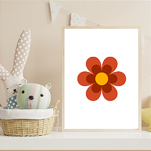 Quadro Flor Tons Terrosos