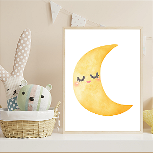 Quadro Lua Aquarelada