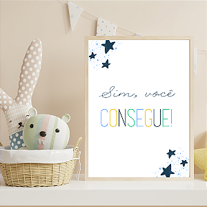 Quadro Sim Você Consegue Menino