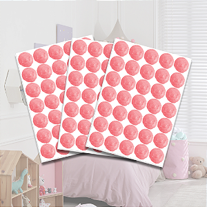 Adesivo Poá Aquarelado Rosa