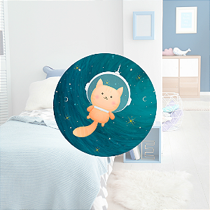 Placa MDF Gato na Galáxia