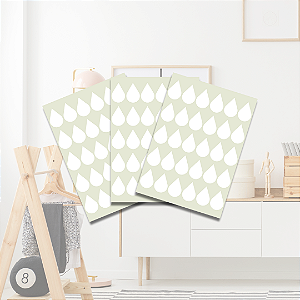 Adesivo Gotas Brancas