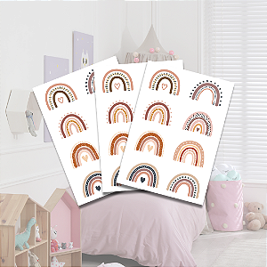 Adesivo Transparente Arco-íris Tons Terrosos