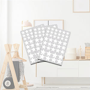 Adesivo Estrelas Brancas Tamanhos Variados