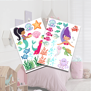 Adesivo Fundo do Mar Menina