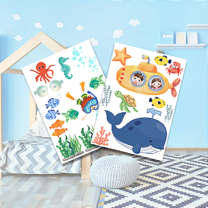 Adesivo Fundo do Mar Menino