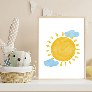 Quadro Sol e Nuvens