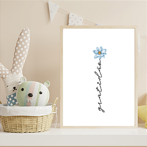 Quadro Gratidão Flor