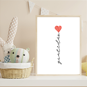 Quadro Gratidão Coração