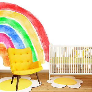 Papel de parede Arco Iris Aquarelado