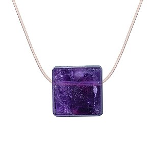 Colar Difusor Minimalista Ametista - Algodão - Naturezza