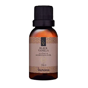 Essência Hidrossolúvel Black Vanilla 30ml – Via Aroma