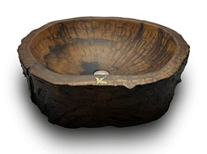 CUBA RÚSTICA DE TRONCO DE MADEIRA