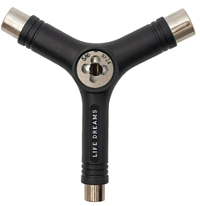 Chave Multifuncional Manutenção Skate Preto