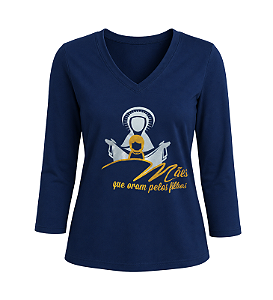 CAMISETA BABY LOOK VISCOLYCRA MANGA 3/4 MÃES QUE ORAM
