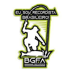 Adesivo BGFA Recordista Brasileiro Fundo Branco