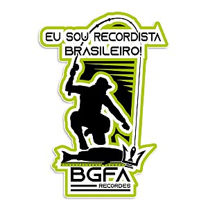 Adesivo BGFA Recordista Brasileiro Fundo Preto