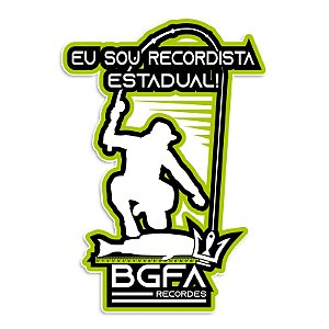 Adesivo BGFA Recordista Estadual Fundo Branco