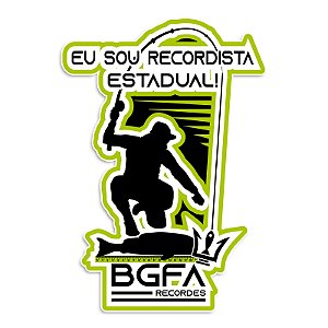Adesivo BGFA Recordista Estadual Fundo Preto