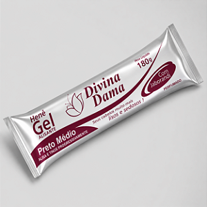 Divina Dama Henê Gel 180g Preto Médio