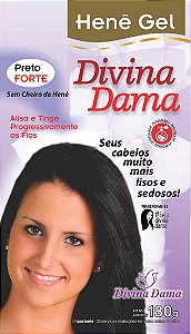 Divina Dama Henê Gel 180g Preto Forte  Pouche