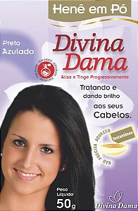 Divina Dama Henê Pó 50g Preto Azulado