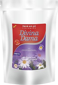 Divina Dama Henê Pó 240g Preto Profissional preparo com Água