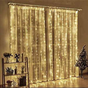 Cortina de led amarela 3M x 3M