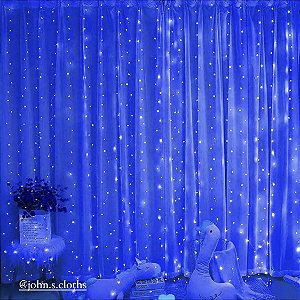 Cortina de Led Azul 3M X 3M