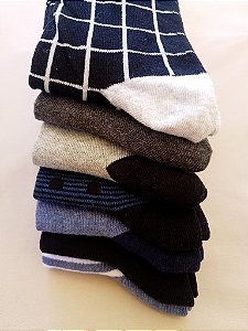 Meia masculina 70% algodão