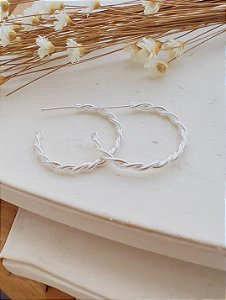 Argola Folheada à Prata