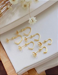 Conjunto trio brinco coração