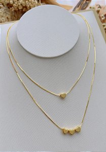 Colar Duplo Coração