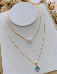 Colar Pingente Trevo