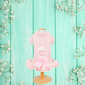 Vestido Baby Dog Rosa - Bonito Pra Cachorro