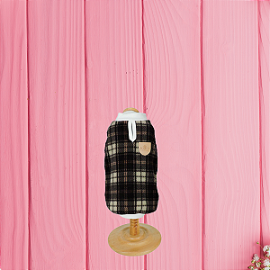 Casaquinho soft xadrez marrom - Bonito pra Cachorro