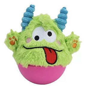 QMONSTER Little Monster João Bobo – Verde | Brinquedo Interativo para Cães Pequenos