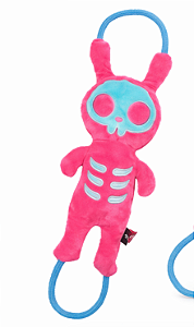 QMONSTER Puxa Corda Coelho Shock Rosa e Azul | Petta