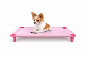 Cama Suspensa Cachorro Acrimet Pequeno Rosa Lavável em Poliéster