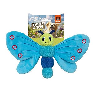 Brinquedo Pelúcia Borboleta Azul para Cachorro
