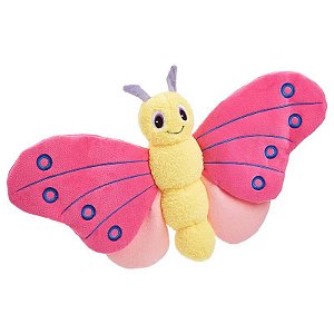Brinquedo Pelúcia Borboleta Rosa para Cachorro